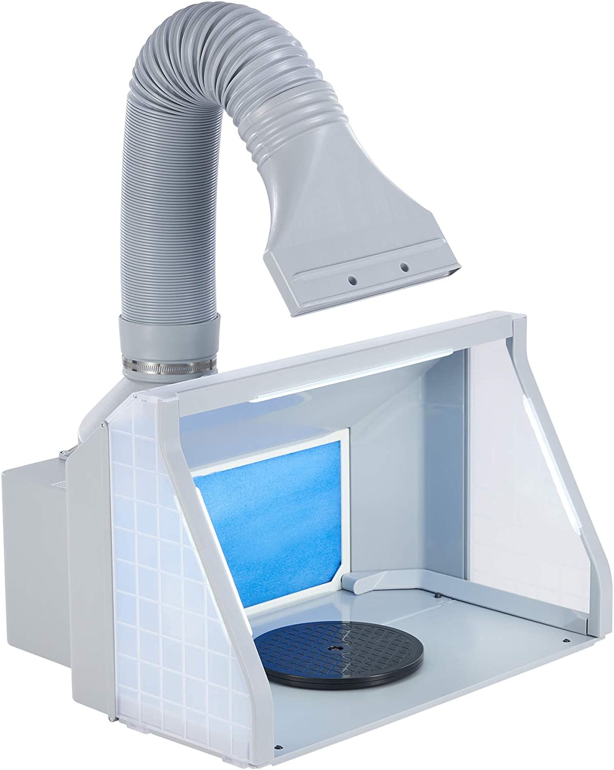 Lighted Airbrush Paint Spray Booth With Exhaust Fan, Portable