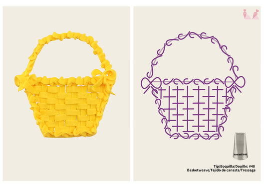 Basket Weave Piping Tip Guide Sheet