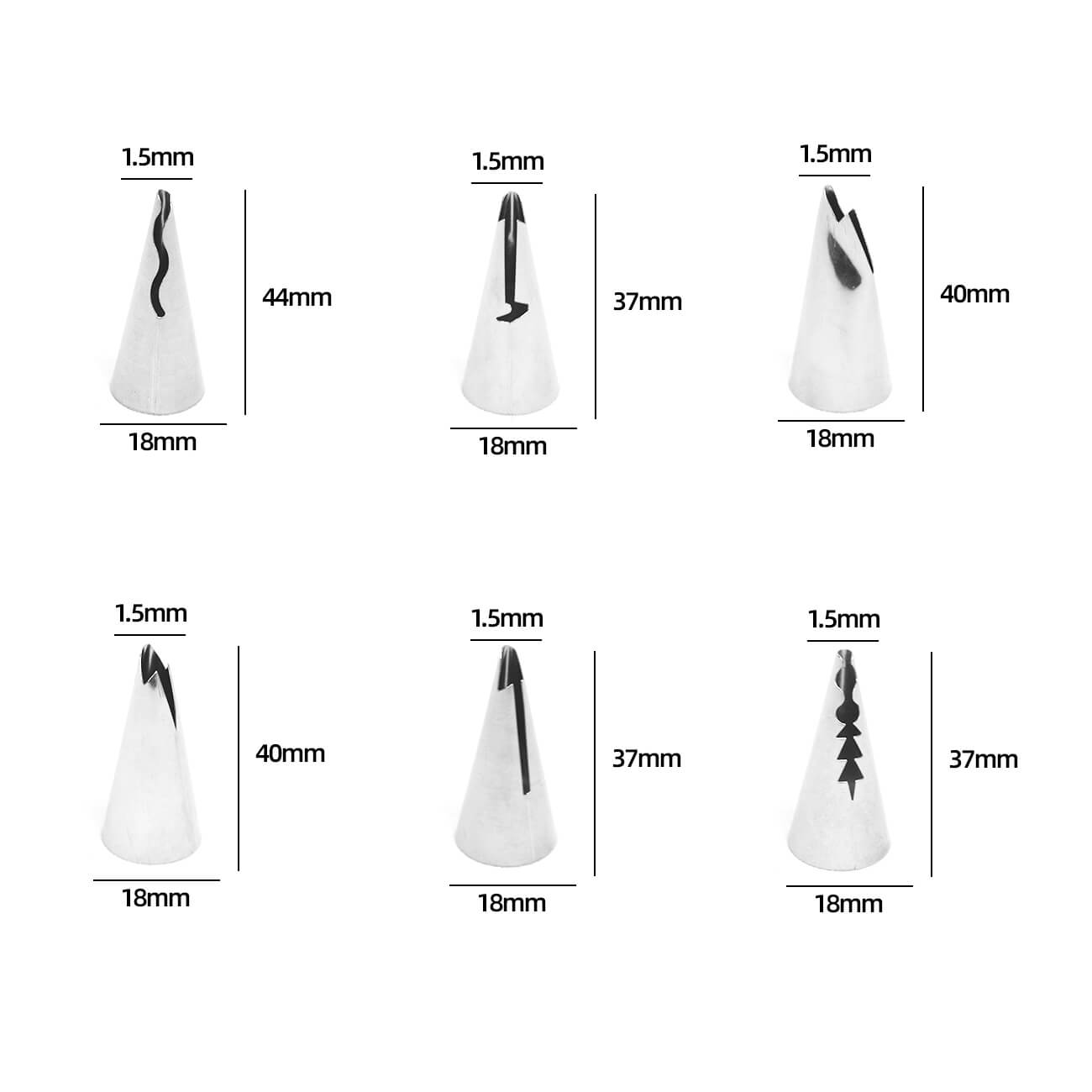 PME Ruffle Piping Tips Icing Nozzles Decorating Tubes