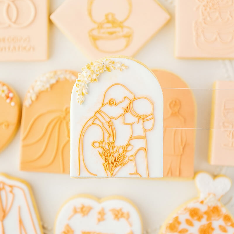 kowanii Wedding Cookie Stamps Biscuit Cutter Fondant Molds