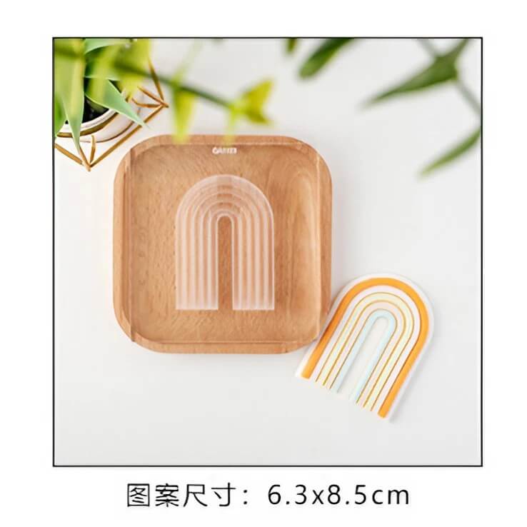 kowanii Double Arch Rainbow Cookie Stamp Biscuit Mold DIY Baking Tools