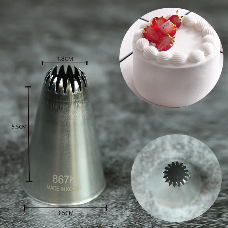 Korean Jumbo Icing Piping Tips Cake Decorating Nozzle #867K