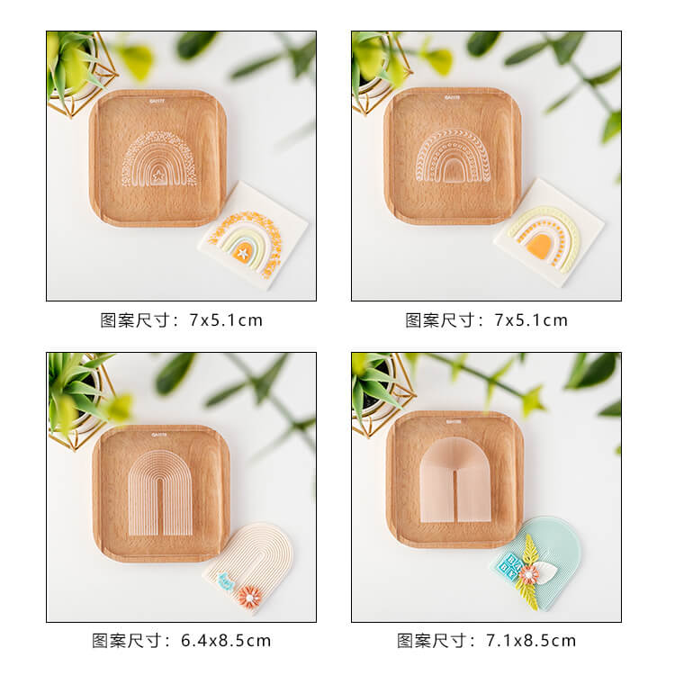 kowanii Double Arch Rainbow Cookie Stamp Biscuit Mold DIY Baking Tools