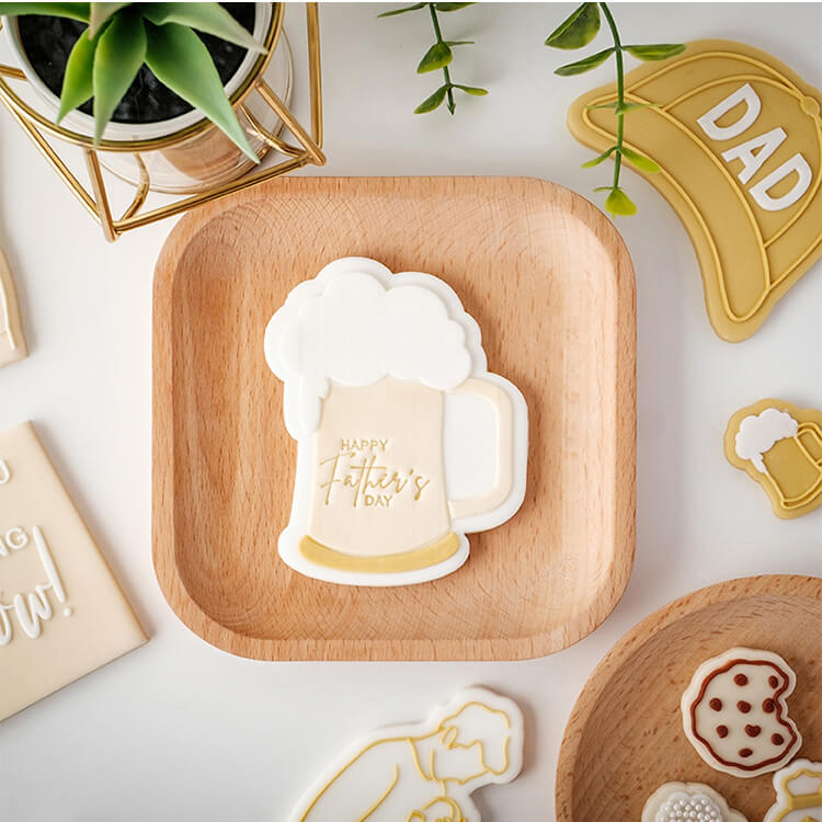 Father's Day Cookie Stamp Cutter Fondant Biscuit Mold