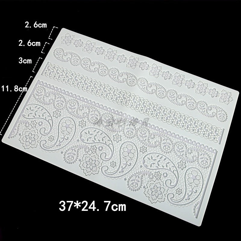 kowanii Silicone Lace Mat Fondant Cake Mold