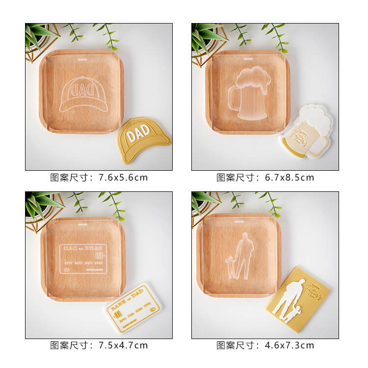 Father's Day Cookie Stamp Cutter Fondant Biscuit Mold