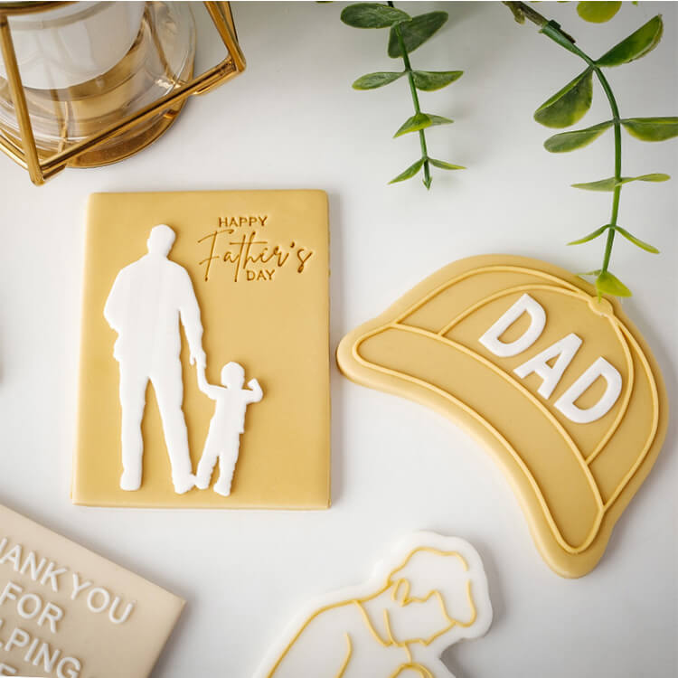 Father's Day Cookie Stamp Cutter Fondant Biscuit Mold