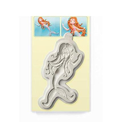 kowanii Mermaid Silicone Mold for Cake Decorating, Cupcakes, Sugarcraft, Candies, Clay, Crafts and Card Making, Food Safe Silicone Fondant Molds