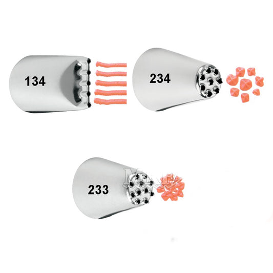 kowanii Multi-Open Nozzle Grass Decorating Tip #134 #233 #234