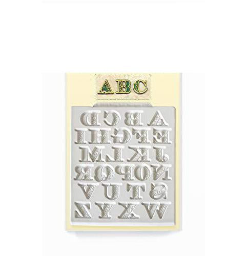 kowanii Manuscript Alphabet Silicone Mold for Cake Decorating, Cupcakes, Sugarcraft and Clay, Food Safe Silicone Fondant Mold