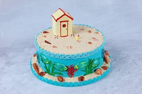 kowanii Beach Hut Silicone Mold for Cake Decorating, Cupcakes, Sugarcraft, Candies, Clay, Crafts and Card Making, Food Safe Silicone Fondant Molds