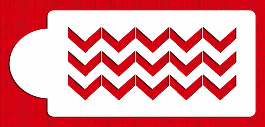 kowanii Wide Chevron Cake Stencil Cookie Stencils